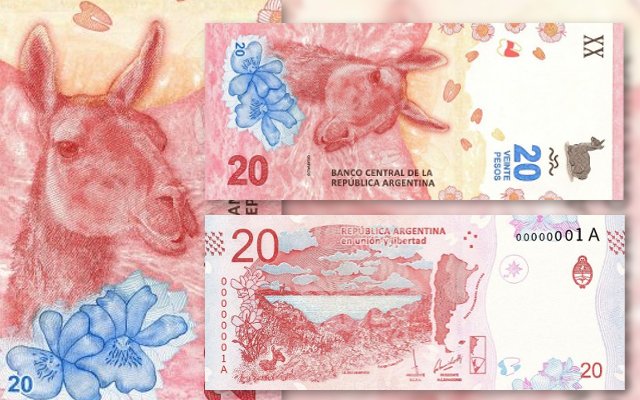 nuevos billete de 20 pesos